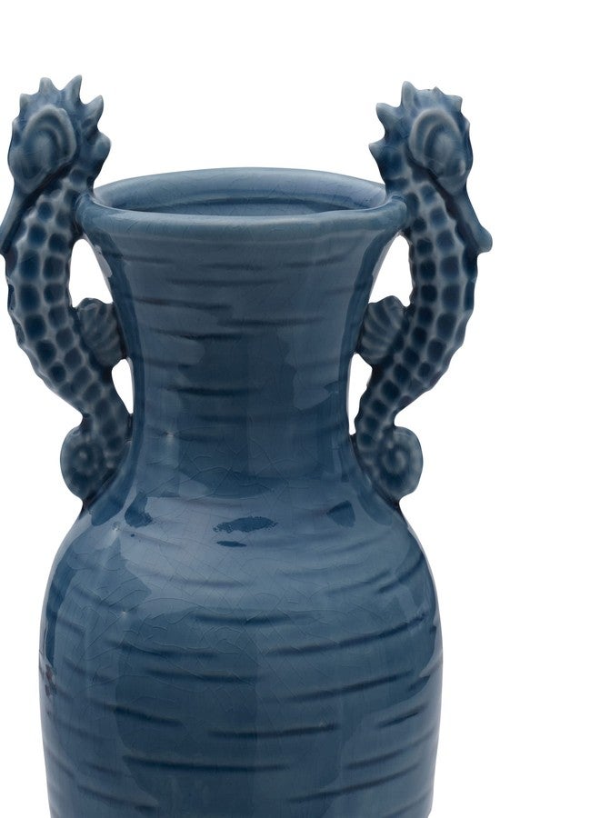 Fitz & Floyd Fitz and Floyd Fitz & Floyd Coastal Home Seahorse Vase, Aqua - Image 2